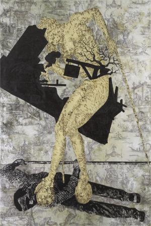 Jörg Immendorf, Ohne Titel, 2007, Öl auf Leinwand, 270 x 180 cm