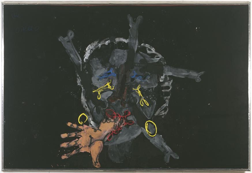 Markus Lüpertz "Otello", 1996, Öl auf schwarzem Samt, 200 x 300 cm